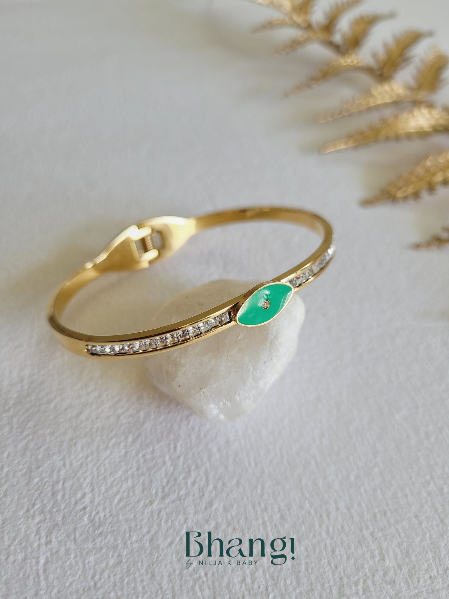 Lumina Green Bangle