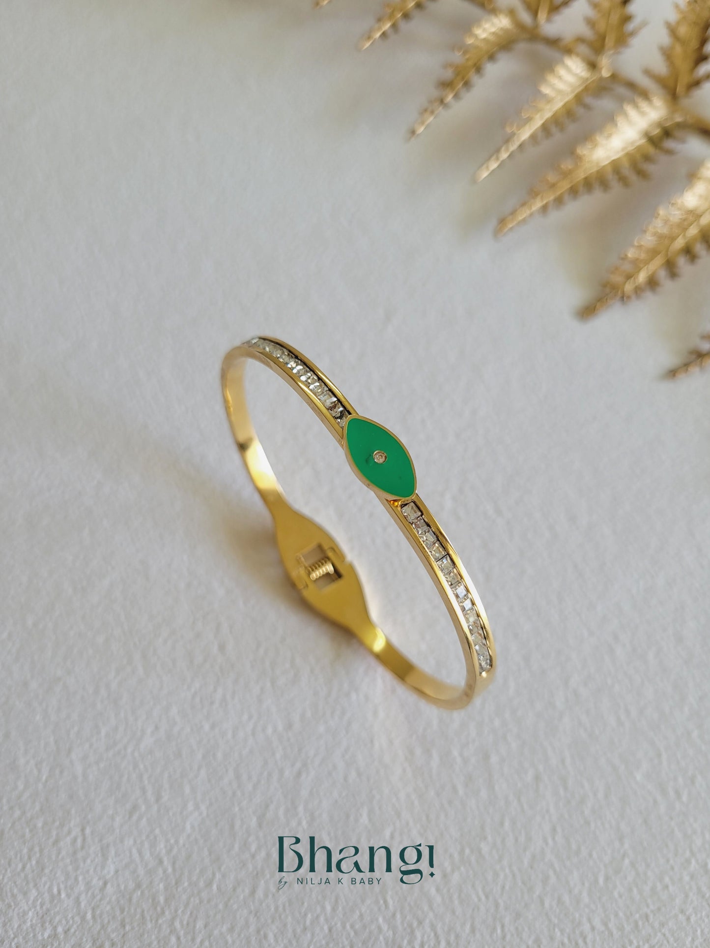Lumina Green Bangle