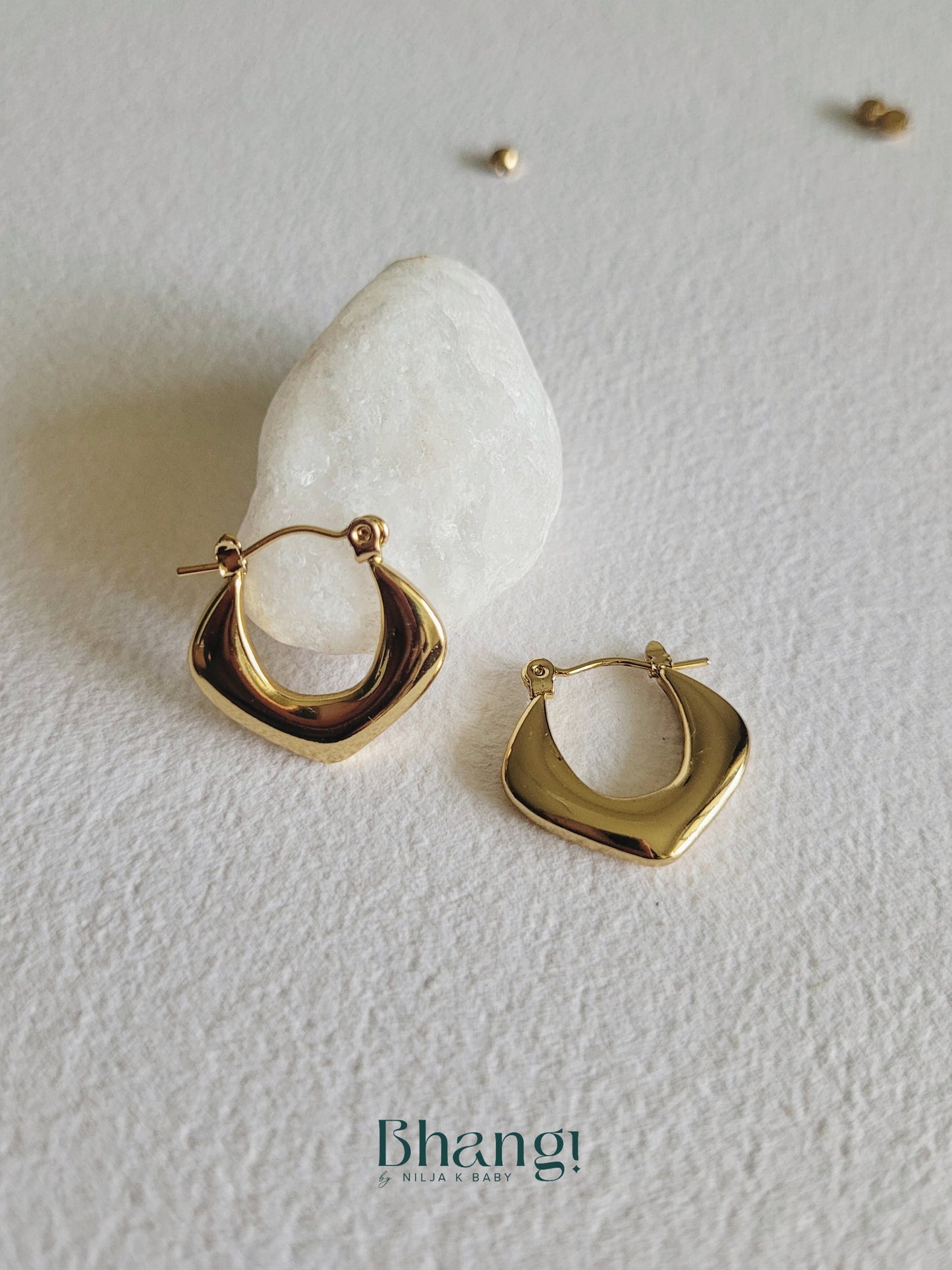 Angled Hoop Earrings
