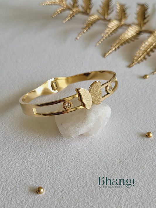 Golden Butterfly Accent Bangle