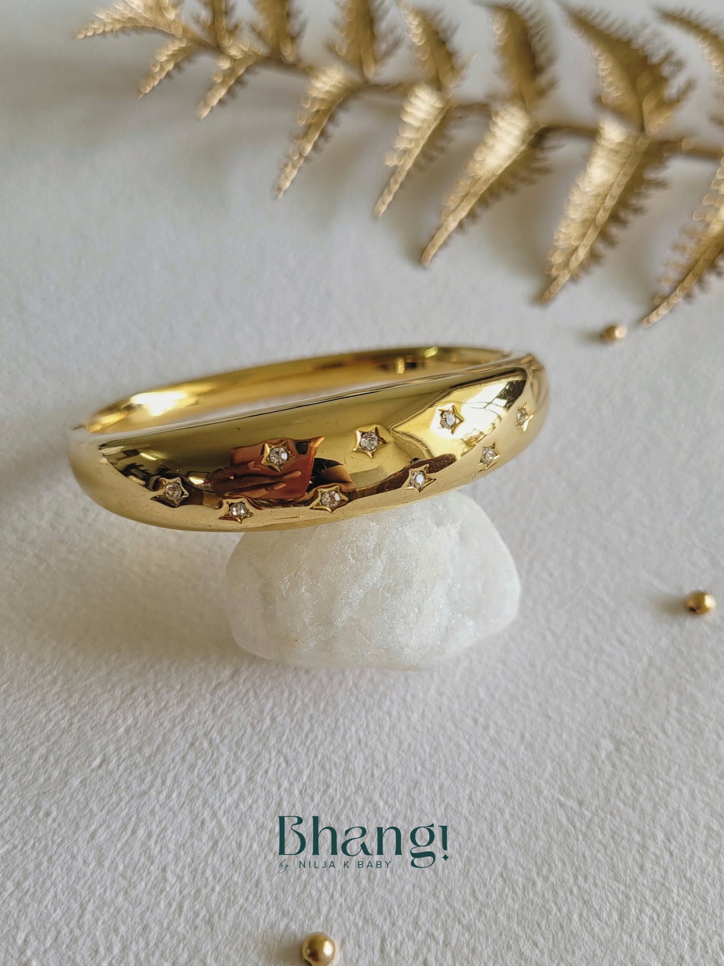 Golden Stellar Statement Bangle
