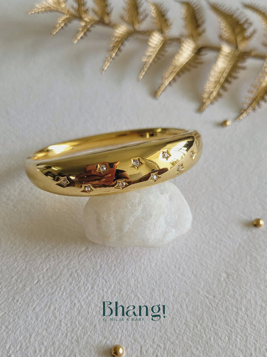 Golden Stellar Statement Bangle