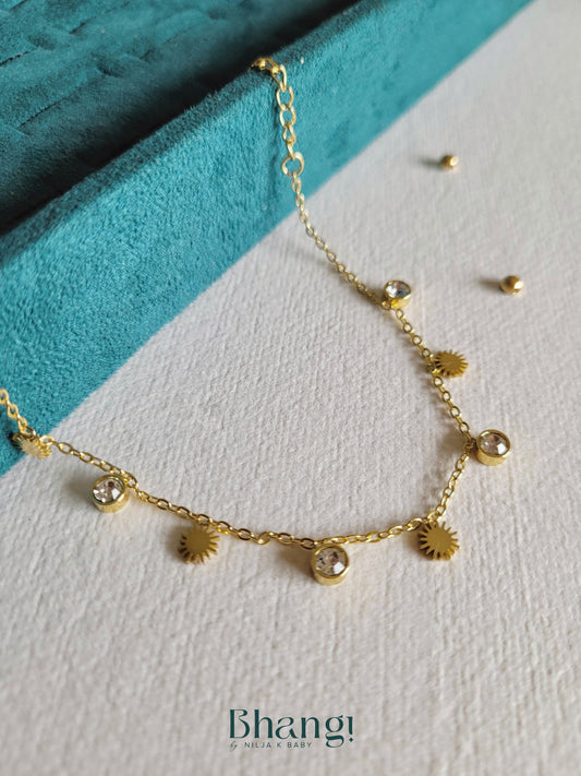 Golden Sun Charm Bracelet