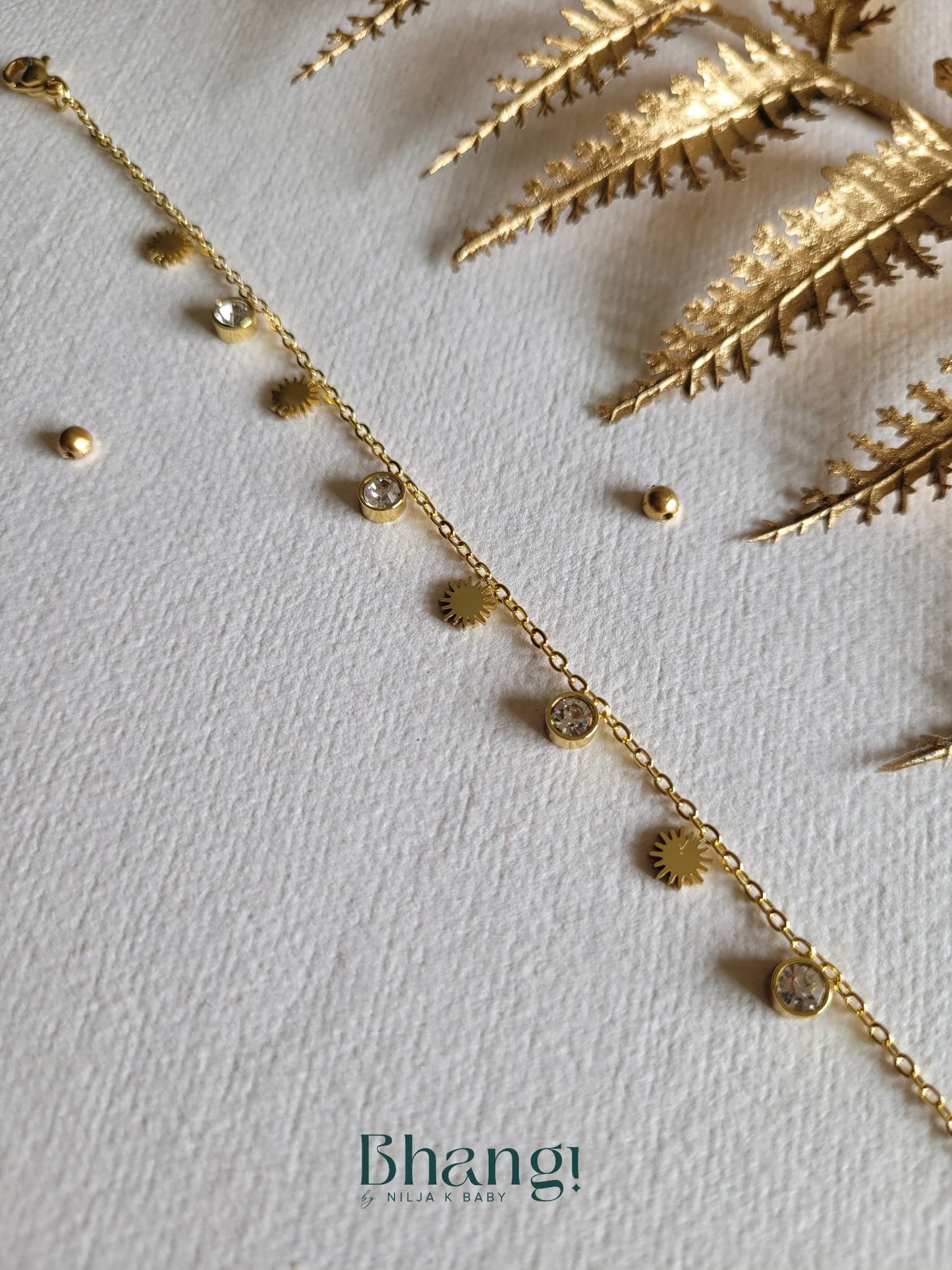 Golden Sun Charm Bracelet