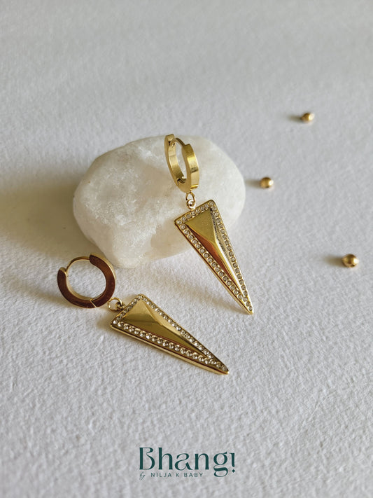 Pyramid Drop Earrings