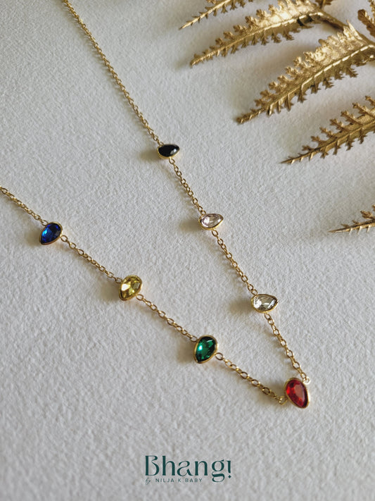 Rainbow Cascade Necklace