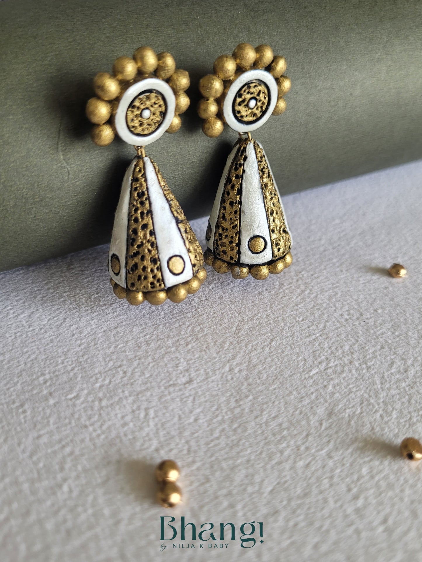 Terracotta Cone Drop Earrings