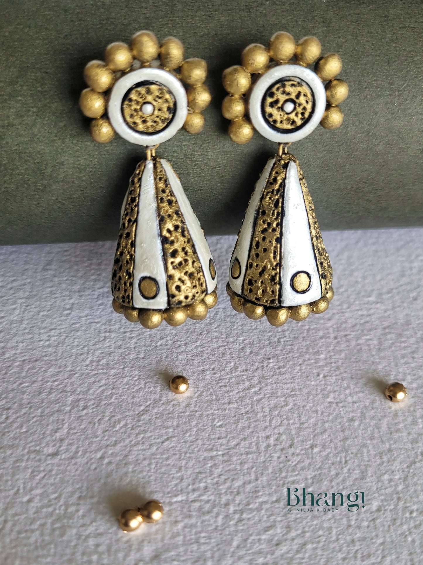 Terracotta Cone Drop Earrings