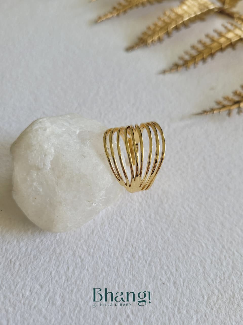 Golden Cascade Ring