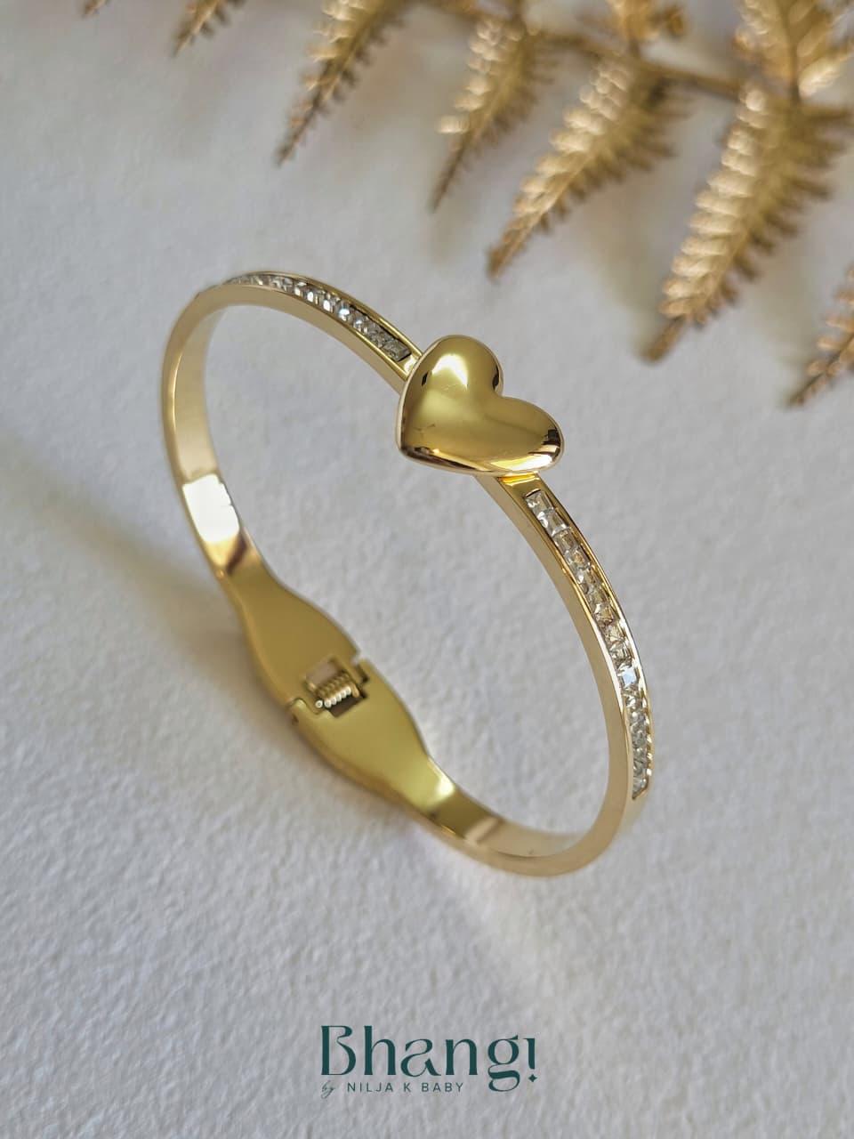 Eternal Heart Gold Bangle