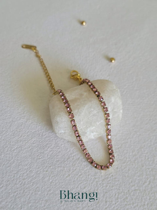 Rose Quartz Radiance Tennis Bracelet