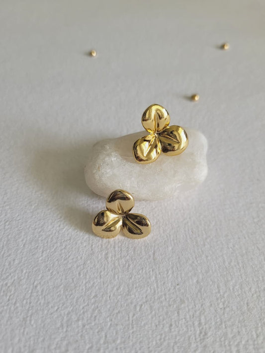 Golden Petal Bloom Stud