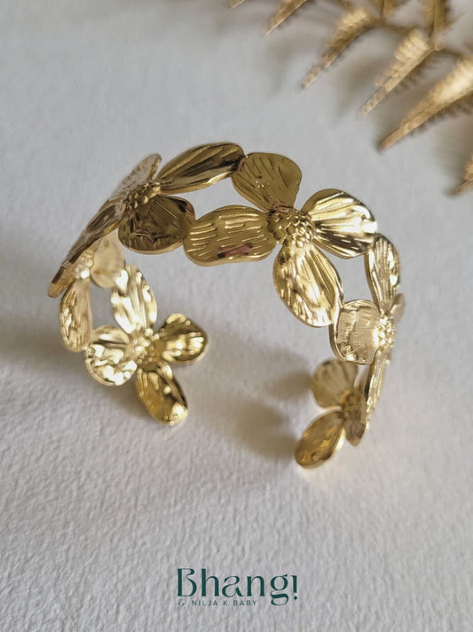 Golden Blossom Cuff