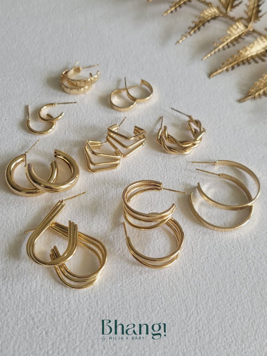 Golden Glow Hoop Set