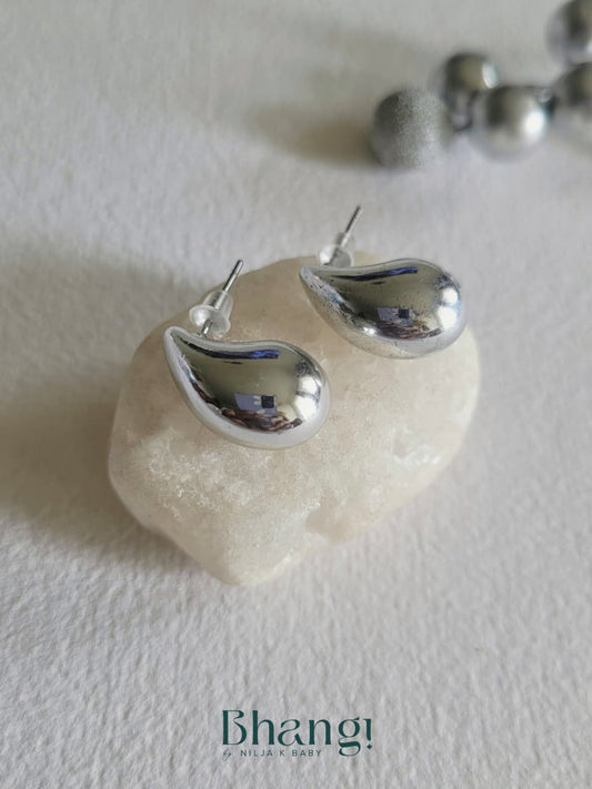Dewdrop Silver Studs