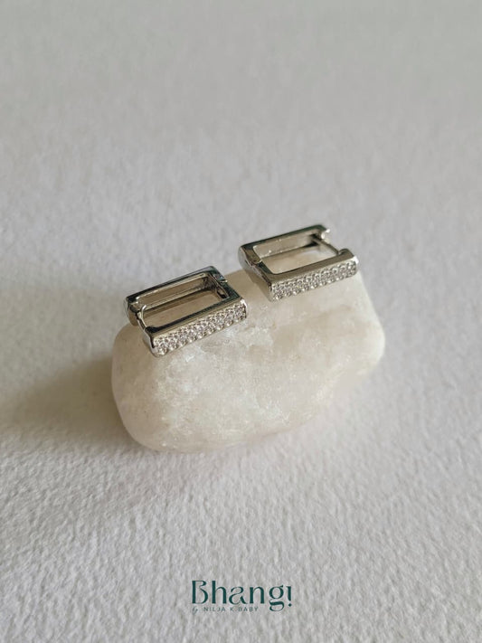 Silver Luxe Bar Earrings