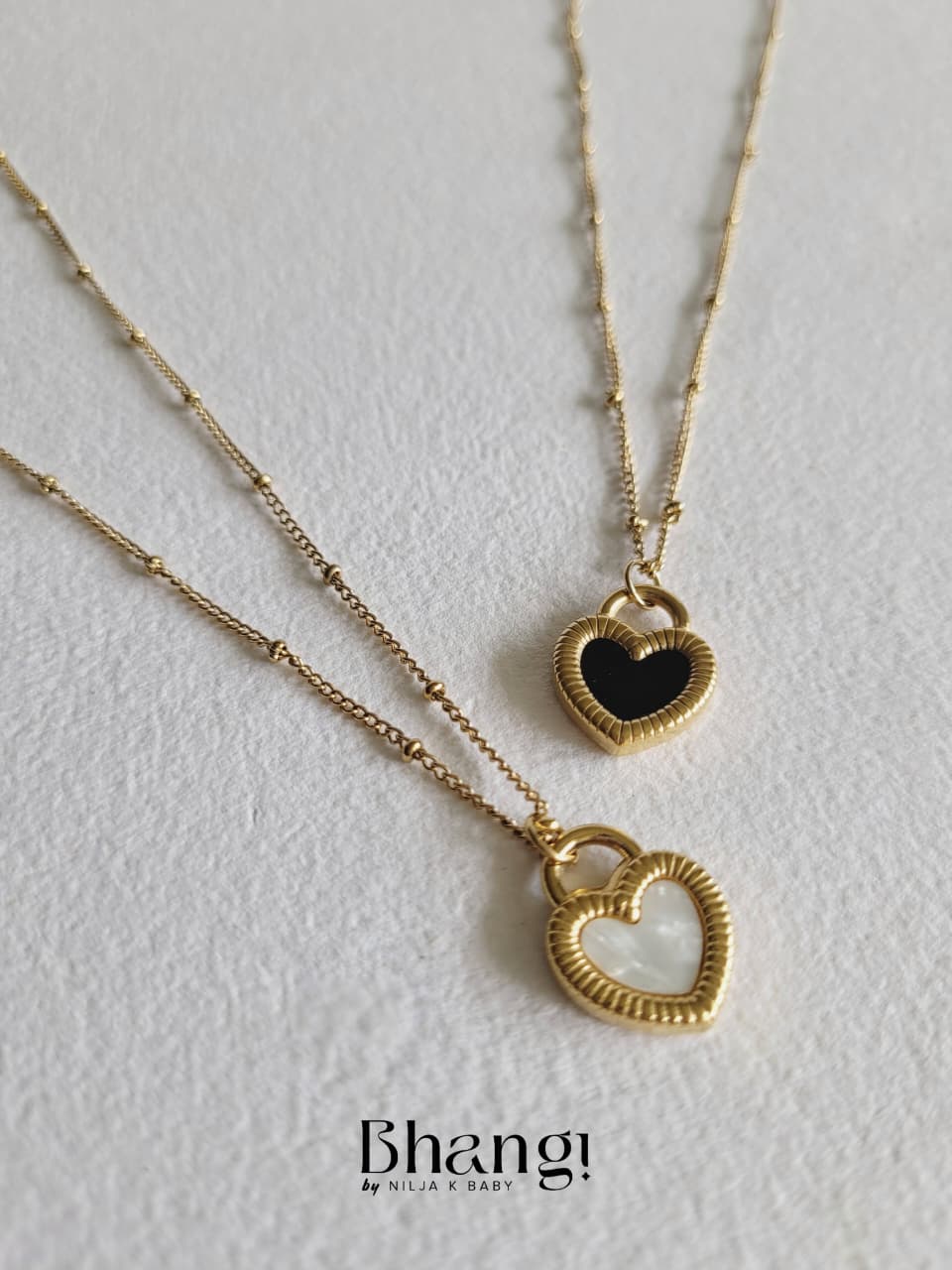 Reversible Heart Charm Necklace