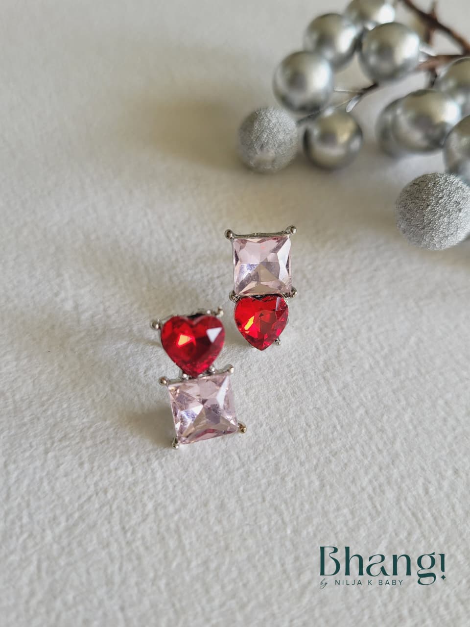 Rosy Love Duo Earrings