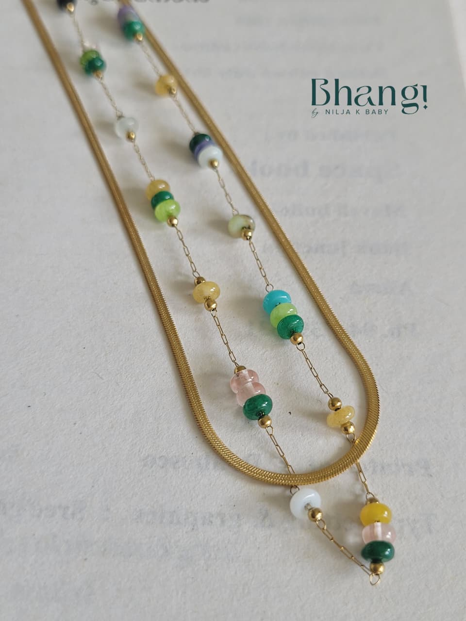 Aura Bead Layered Necklace