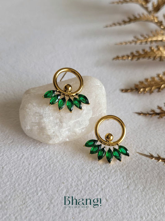 Emerald Aurora Hoops