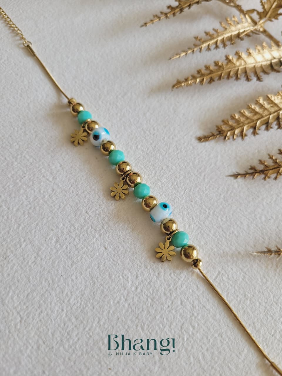 Azure Bloom Charm Bracelet