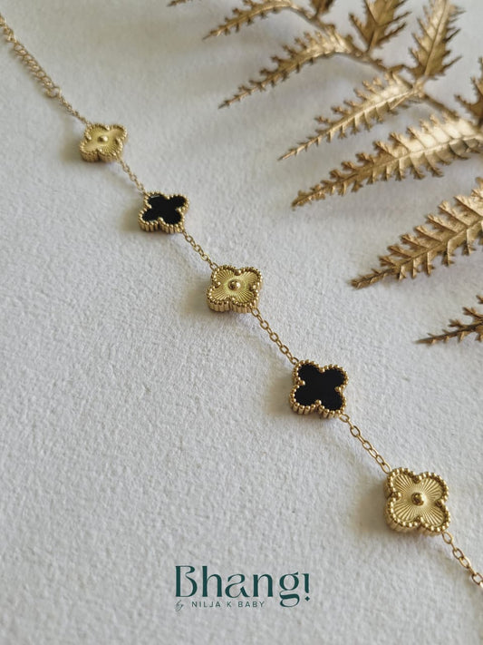 Noir Bloom Charm Bracelet