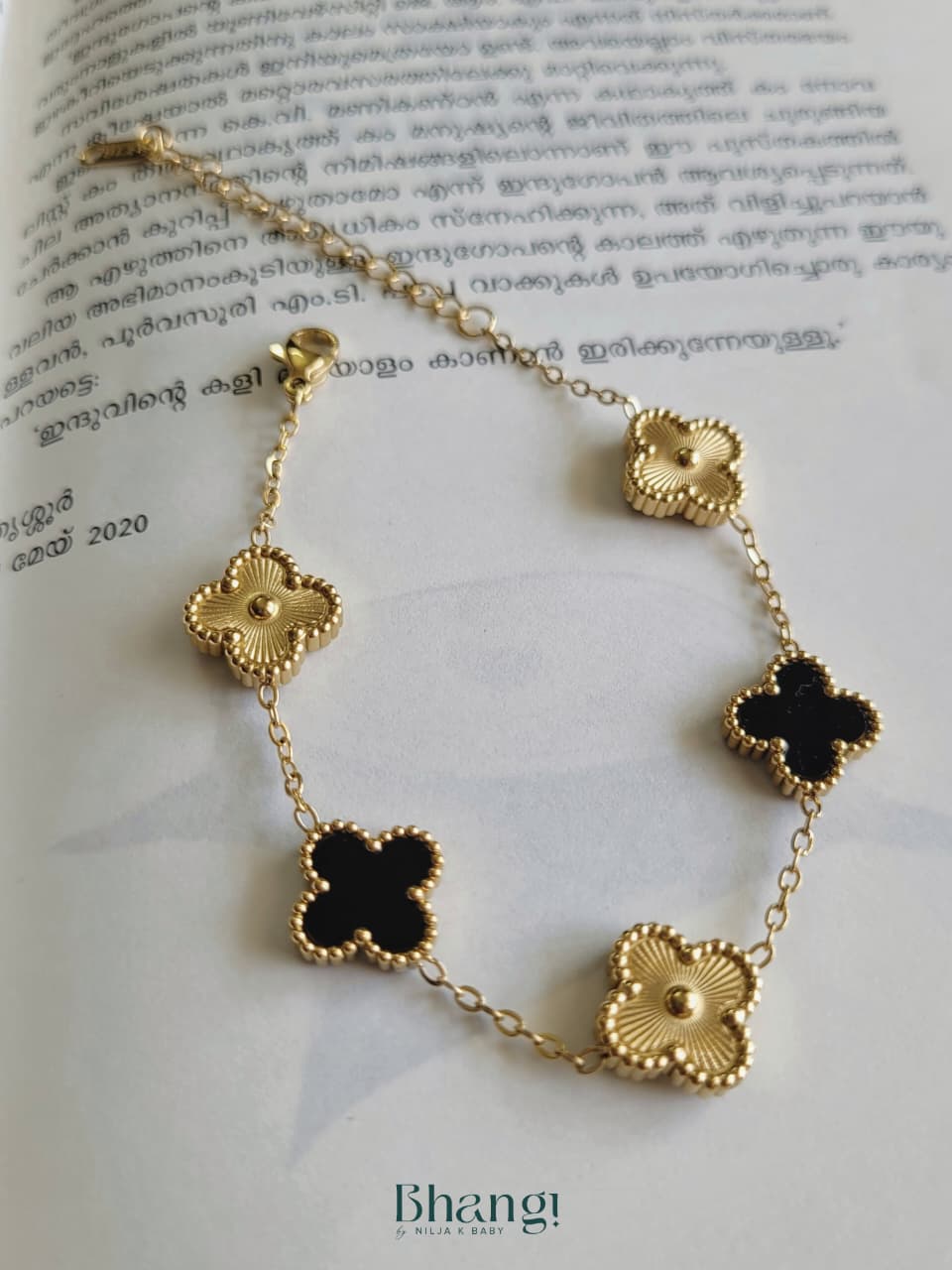 Noir Bloom Charm Bracelet