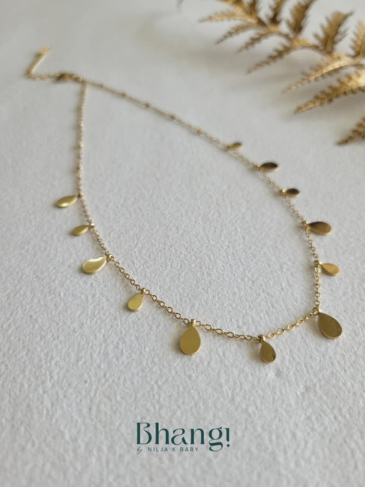 Golden Raindrop Necklace