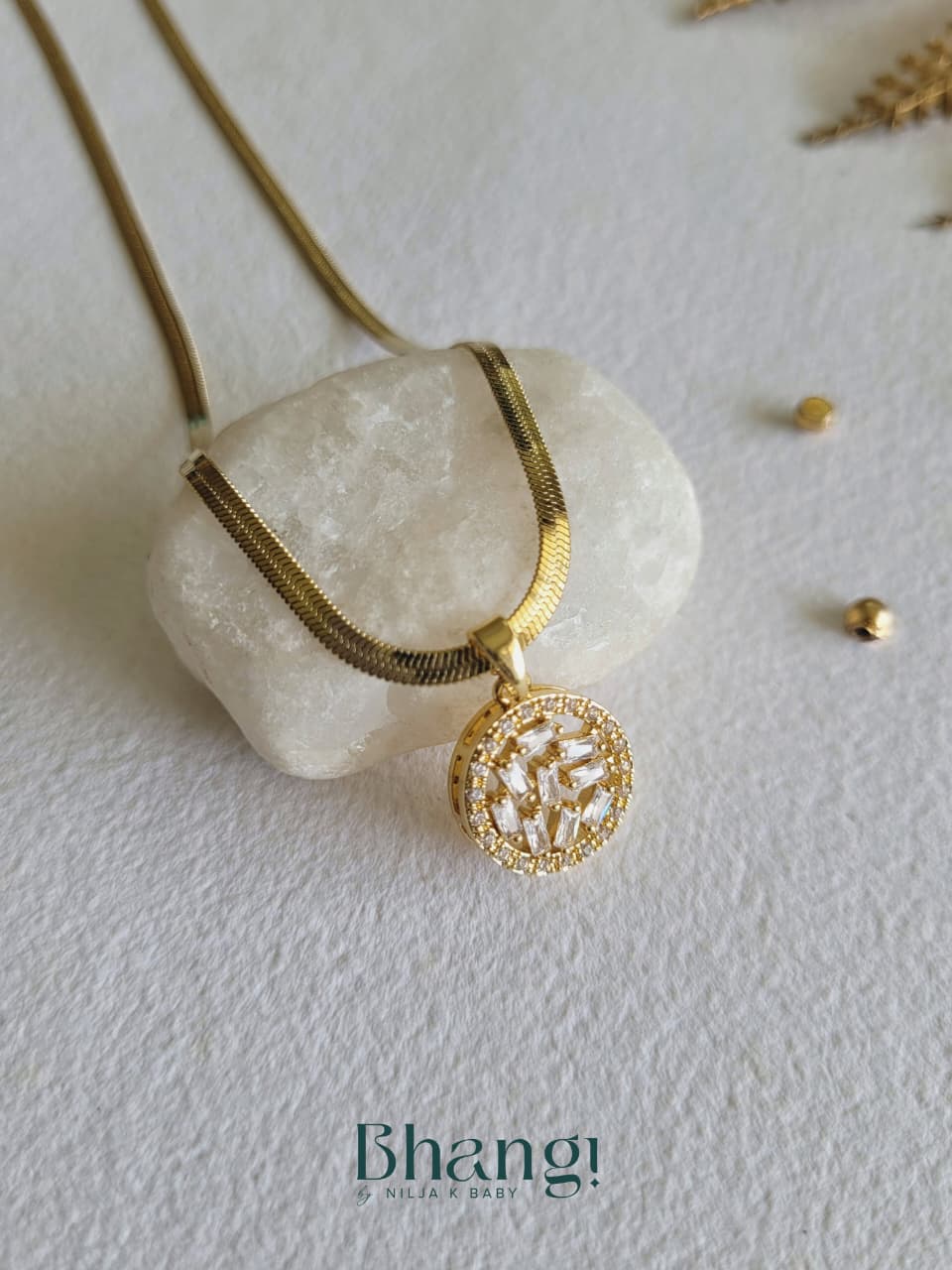 Celestial Disc Crystal Necklace