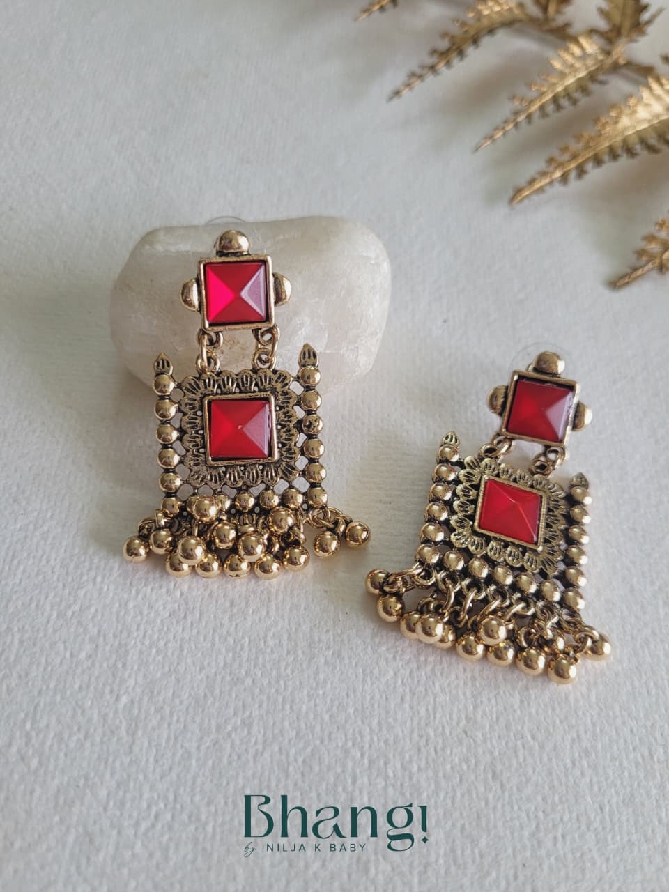 Bhangi Signature Scarlet Heritage Earrings