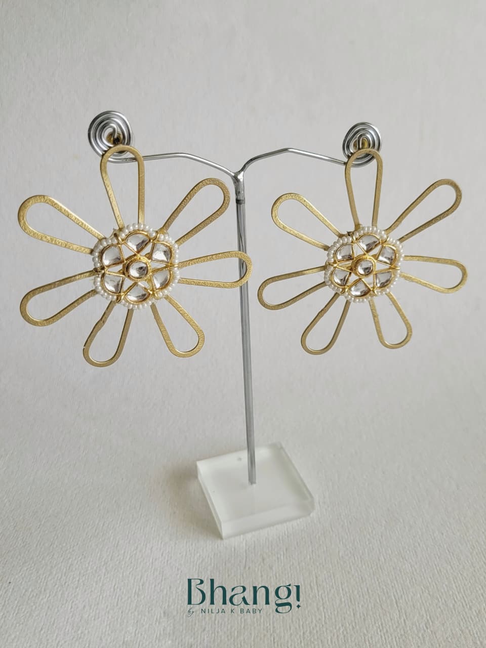 Golden Petal Bloom Earrings
