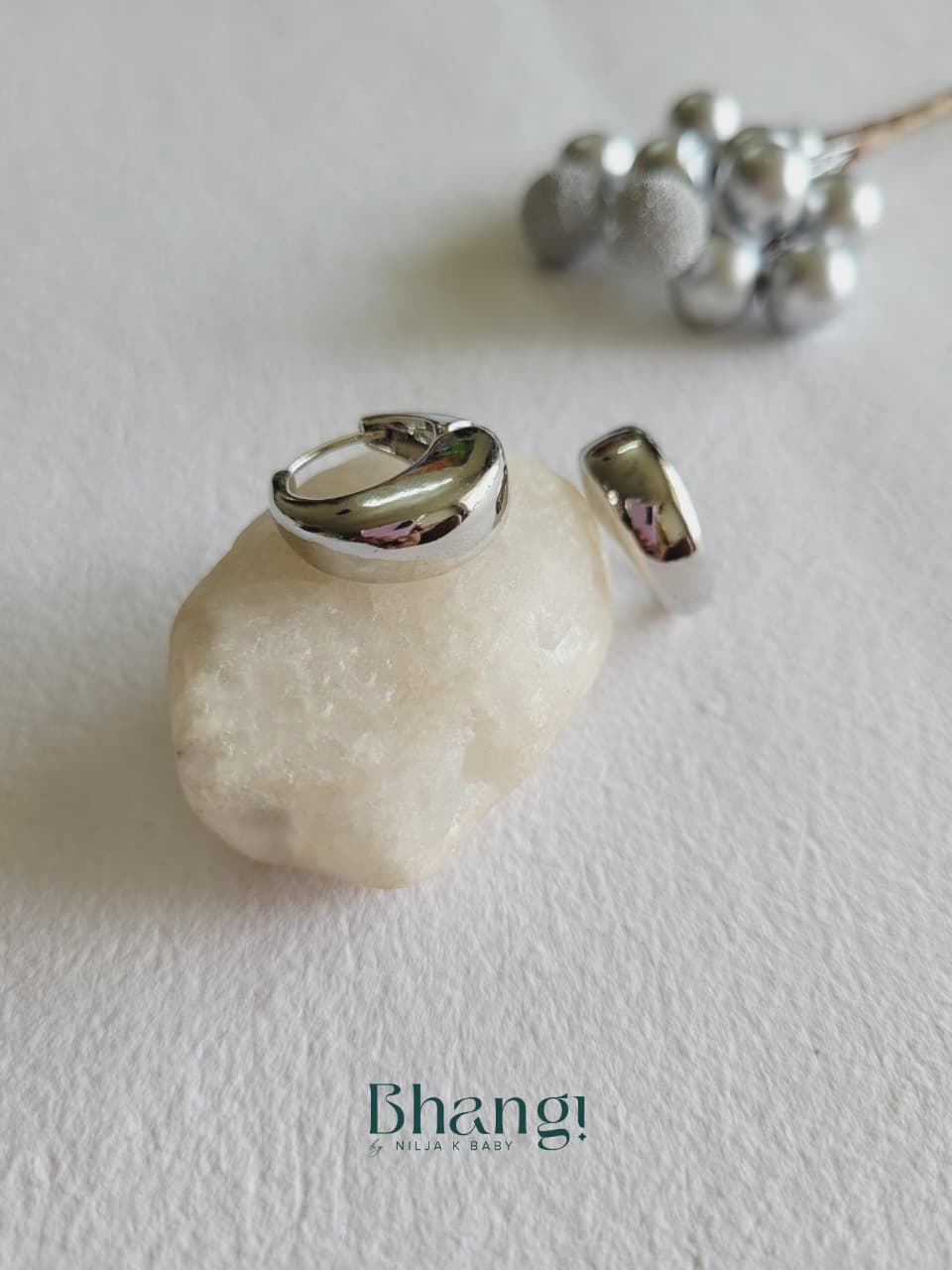 Luna Silver Hoops