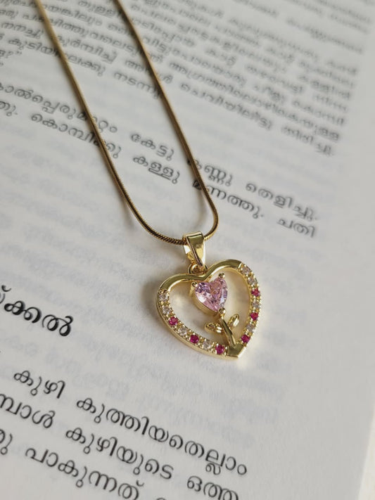 Blush Heart Bloom Necklace
