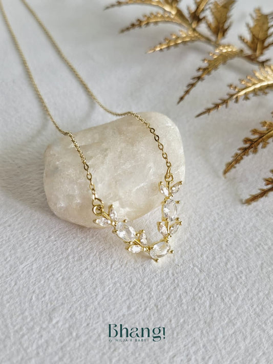 Crystal Vine Pendant Necklace