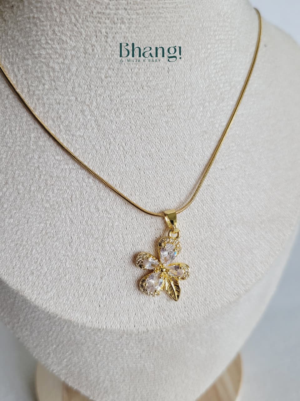 Celeste Blossom Crystal Pendant Necklace