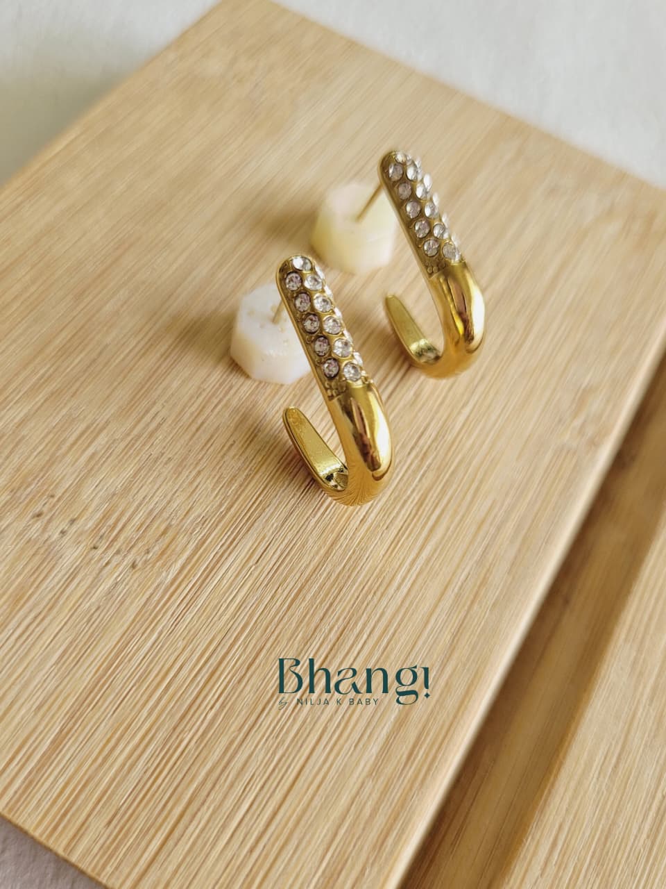 Halo Luxe Crystal Hoops
