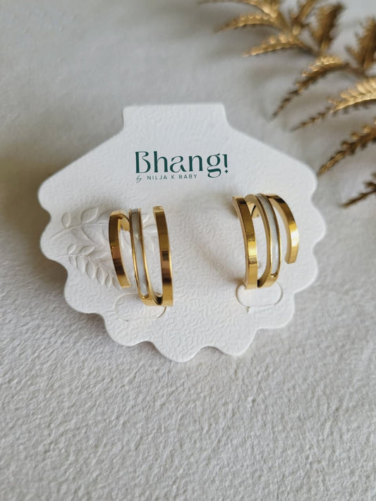 Trinity Layer Hoop Earrings