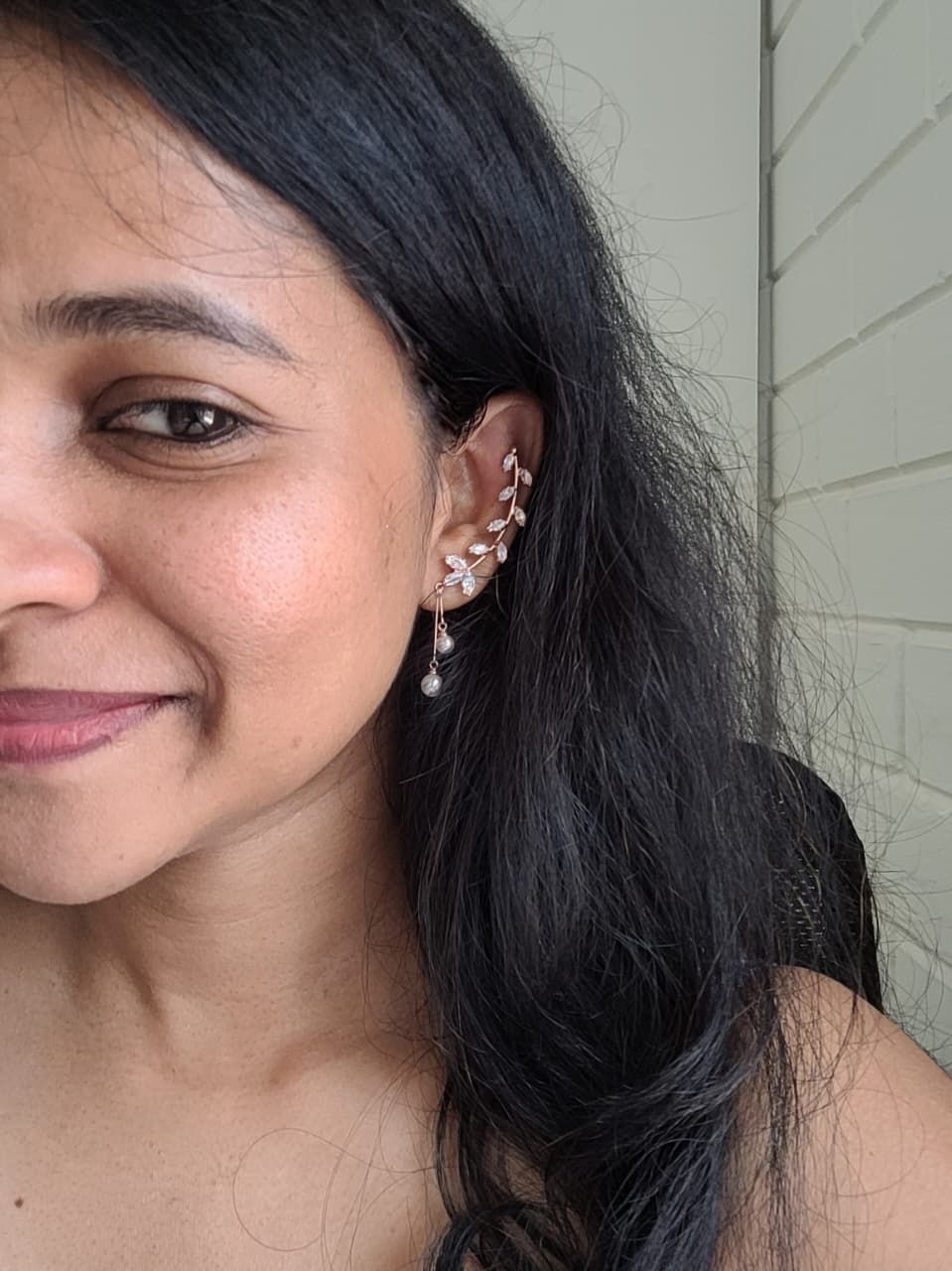 Pearl Blossom Ear Cuff