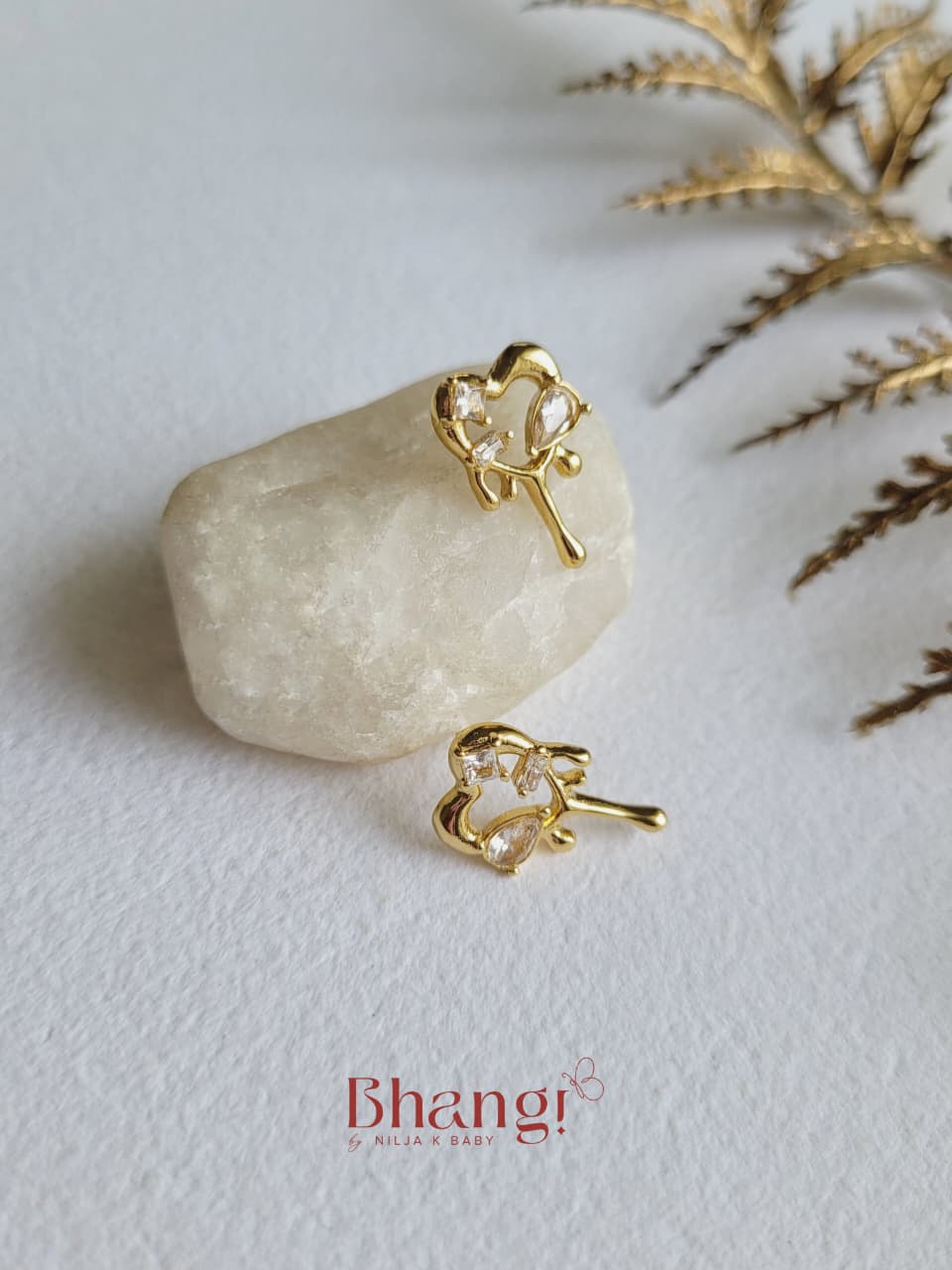 Fleur Charm Stud Earrings