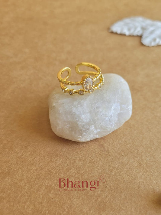 Celeste Floral Drop Ring