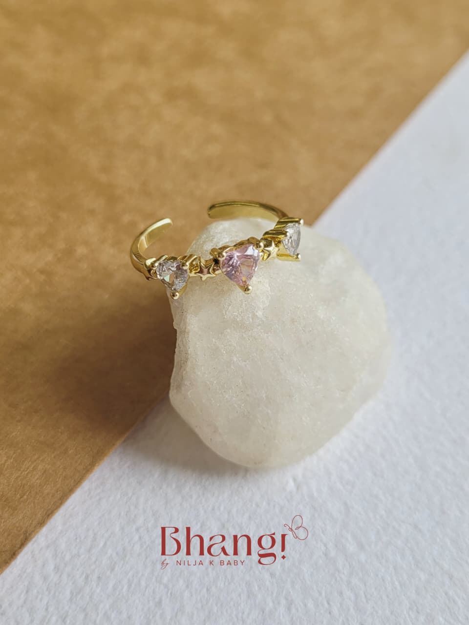Rosé Heartstone Ring