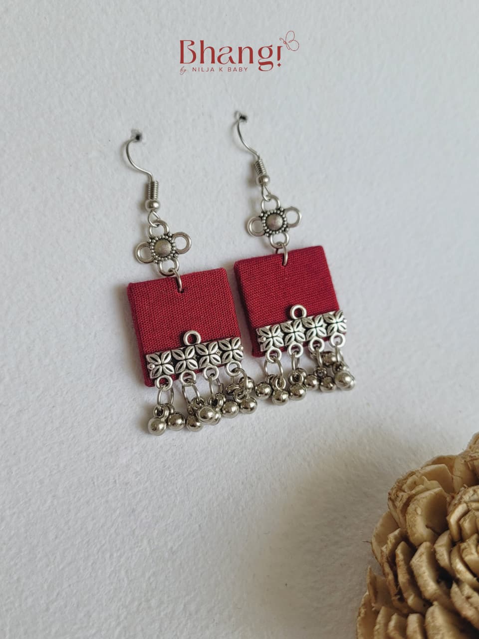 Raktika Mini Fabric Earrings