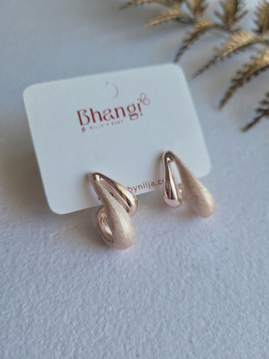Aurelia Sculpted Rose Gold Hoop Earrings