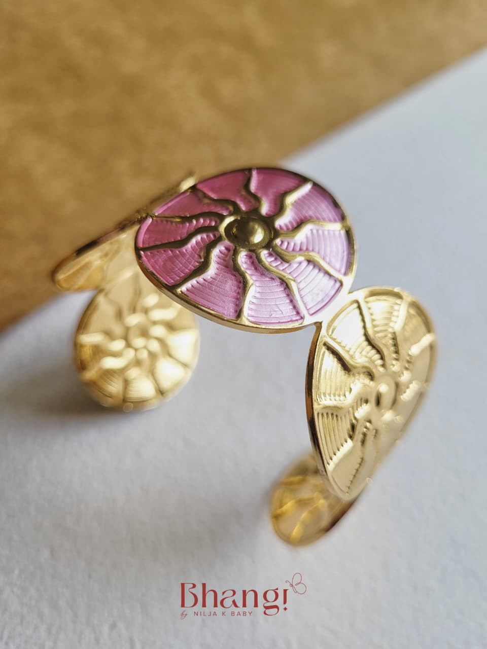 Rosé Bloom Cuff Bangle