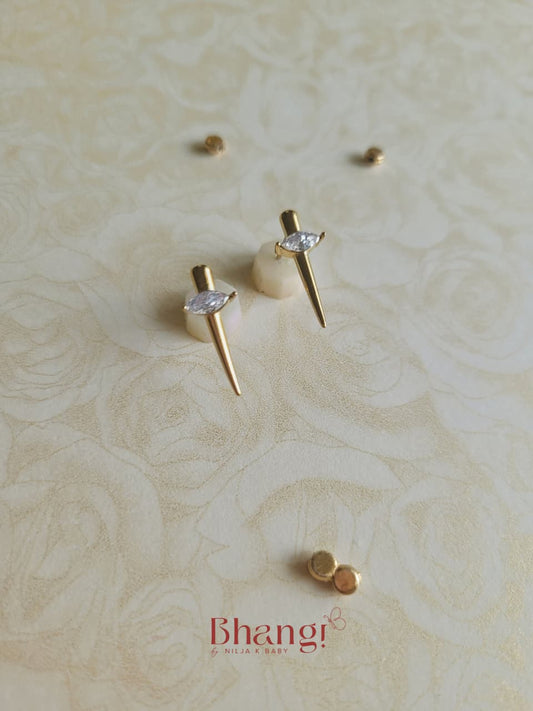 Marquise Spark Minimalist Stud Earrings