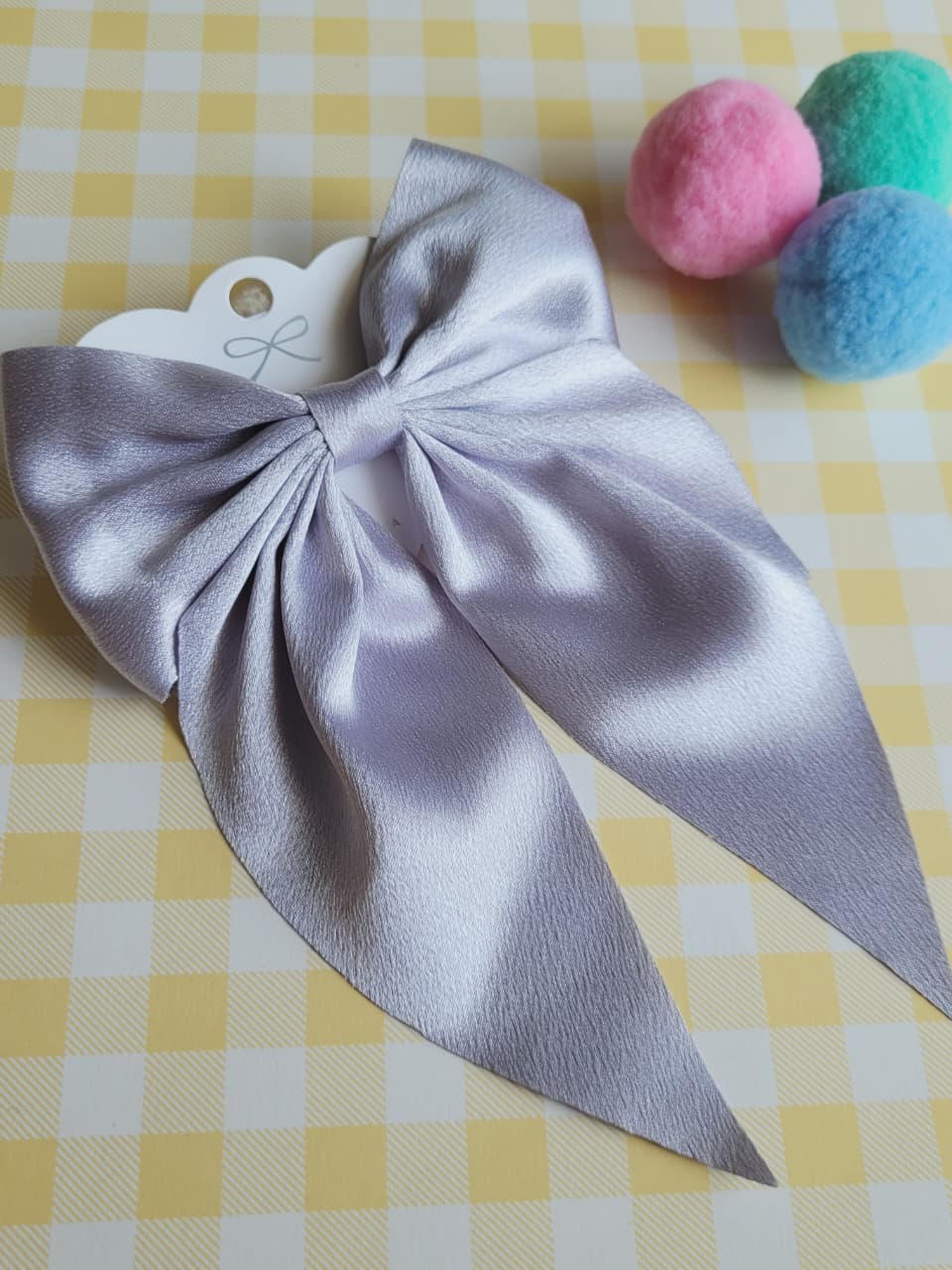 Satin Bow Hair Clip