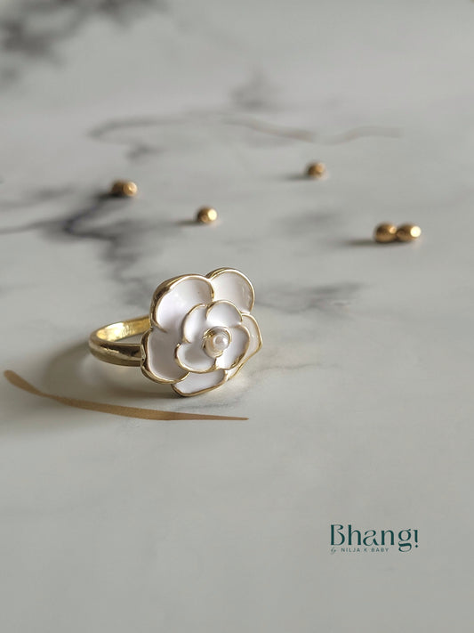 Adjustable Rose flower ring