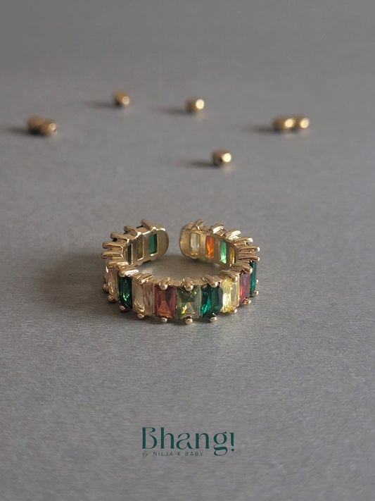 Bhangi Multicolor Gemstone Ring