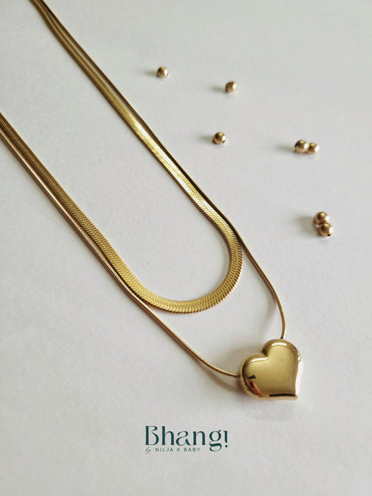 Layered Heart Necklace