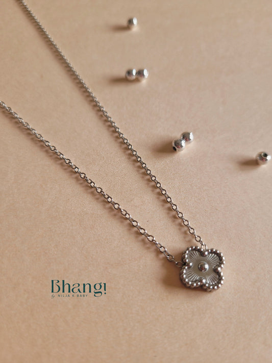 Silver Clover Pendant Necklace